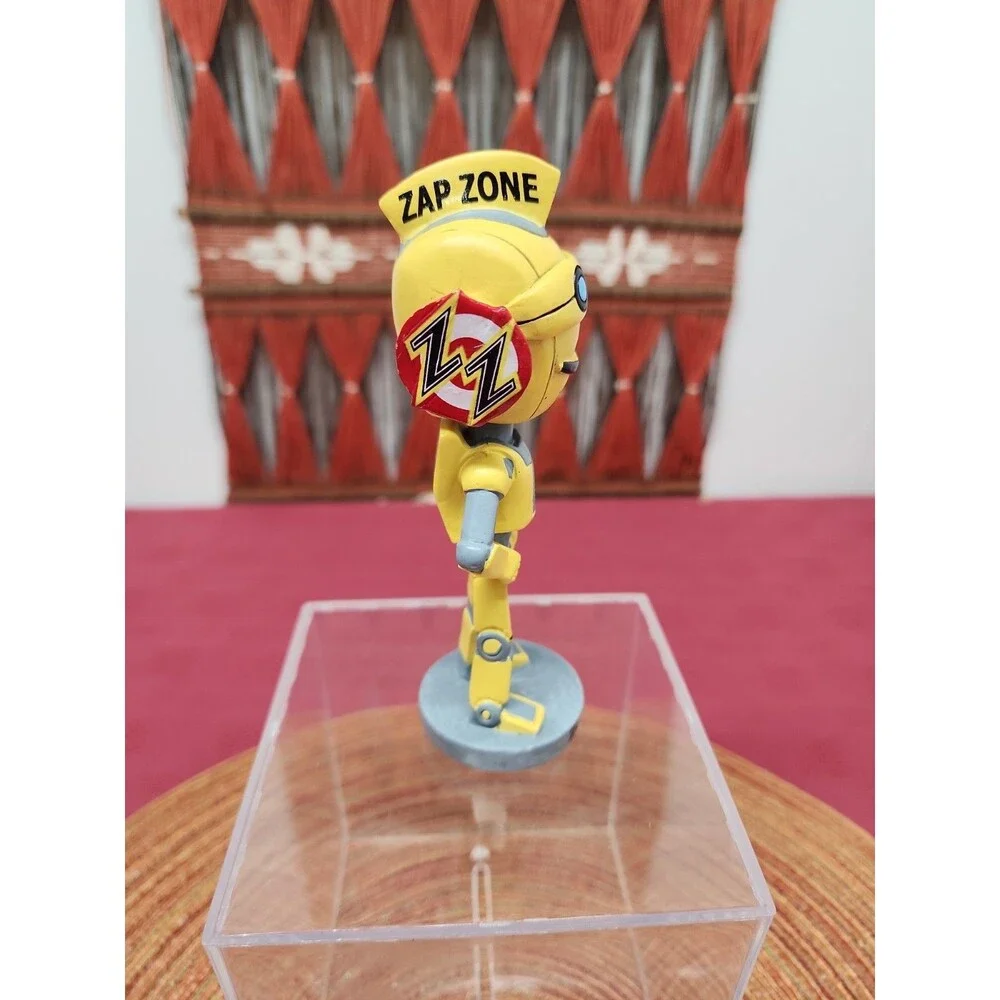 ZZ Robot Bobblehead Toy Mascot Of Zap Zone Promotional Giveaway 5.5 Inch